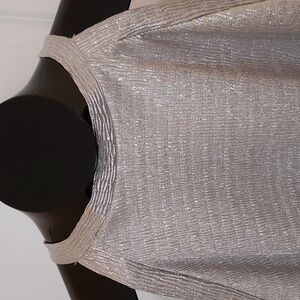 Pick 2 for 20 W5 Clubbing Sparling Sliver Halter Strapped Top Size Large